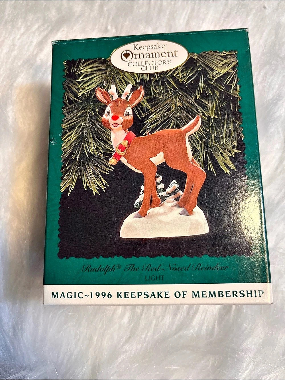 Hallmark 1996 Rudolph the Red-Nosed Reindeer Keepsake of Membership Ornament